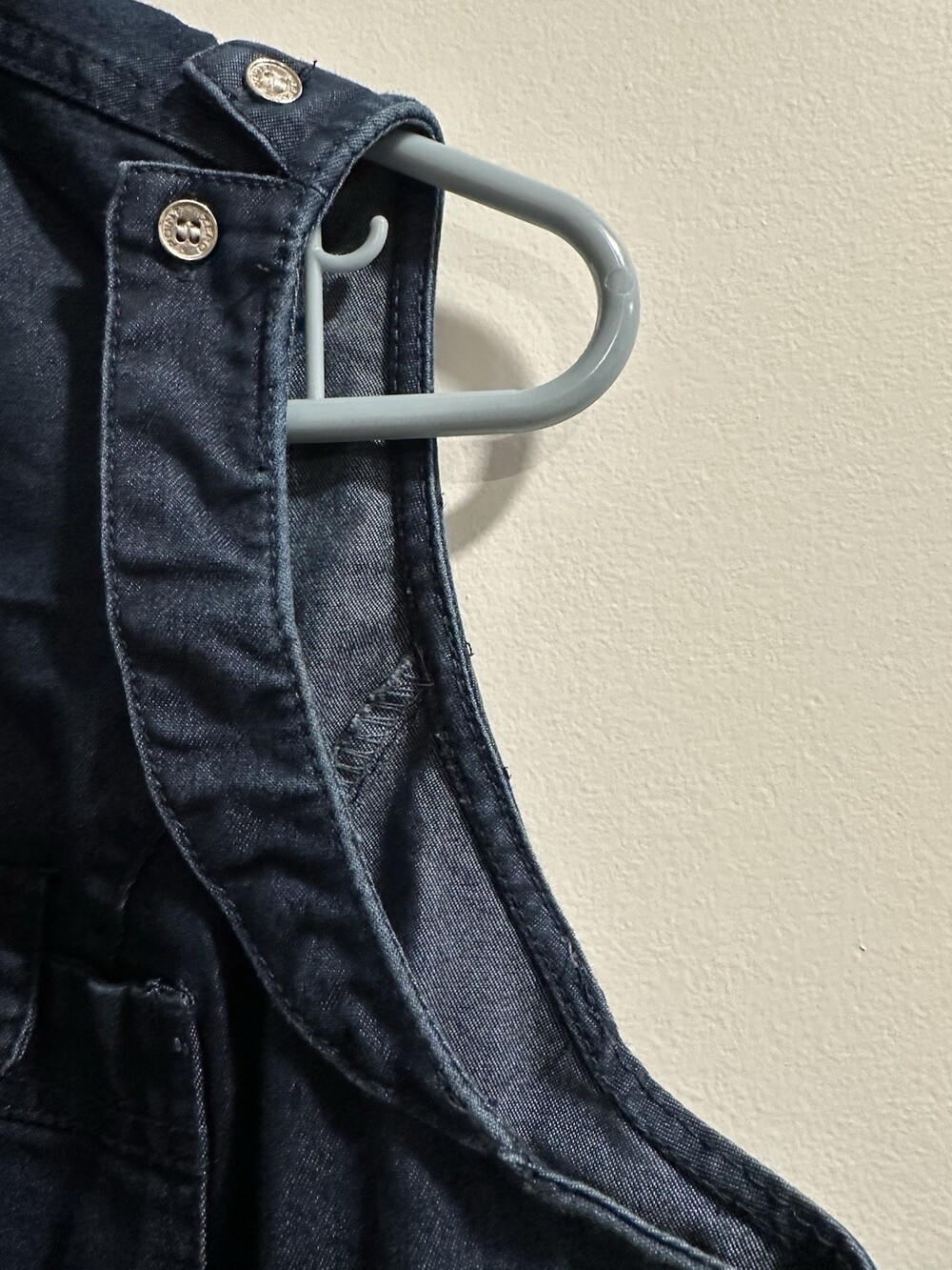 Point Zero Express Design Studio Blue Denim sleeveless pockets tank Size XL - Picture 5 of 8